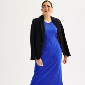 Nine West Black Knit Blazer NWOT Size XXL